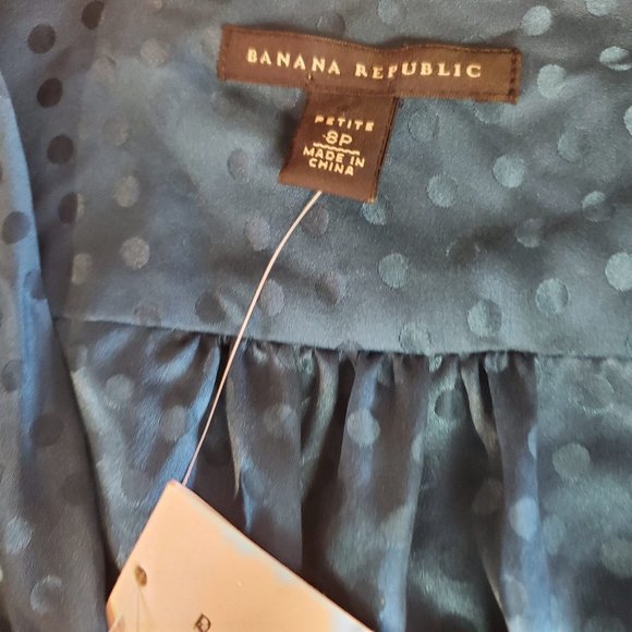 BANANA REPUBLIC v-neck  Blue Spring Dress NEW! - Picture 5 of 8